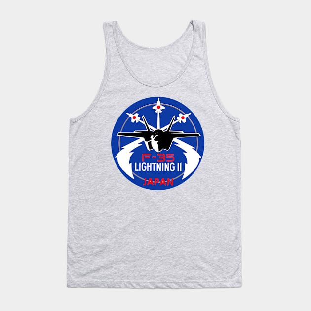 Japan Air Self-Defense Force F-35 Patch Tank Top by Spacestuffplus